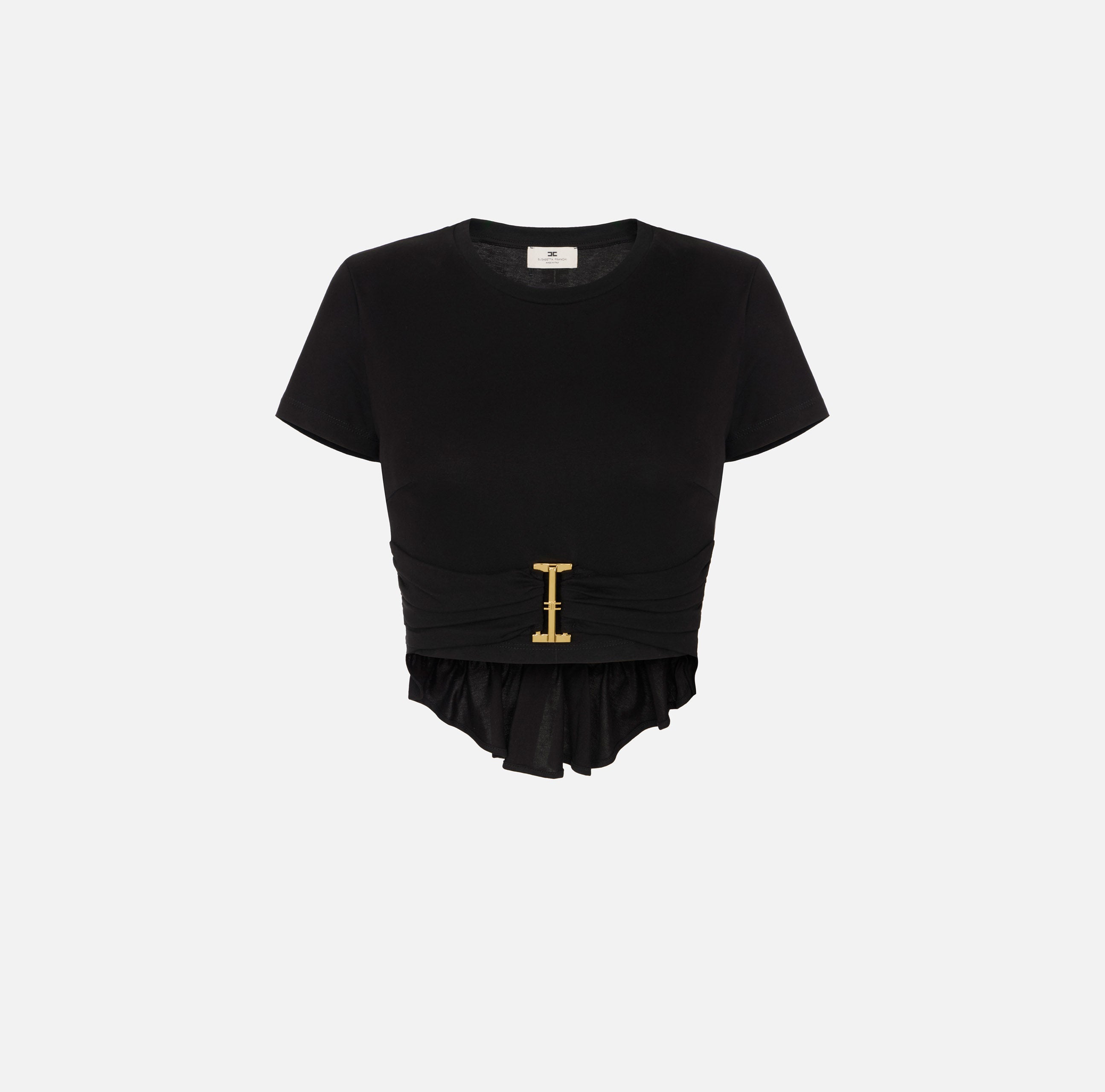Elisabetta Franchi MA00366E2 t-shirt donna nero jersey