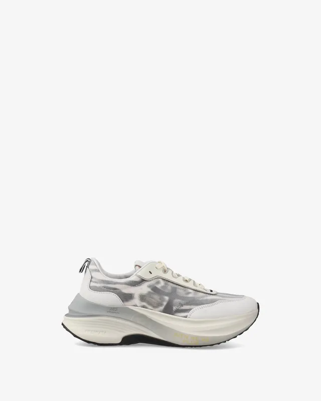 Premiata Hill 7507 Sneakers Donna Bianco Grigio Suede
