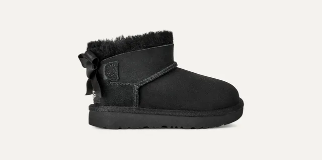 UGG Ultra Mini Bailey Bow 1185920T Scarponcino Bambina Nero