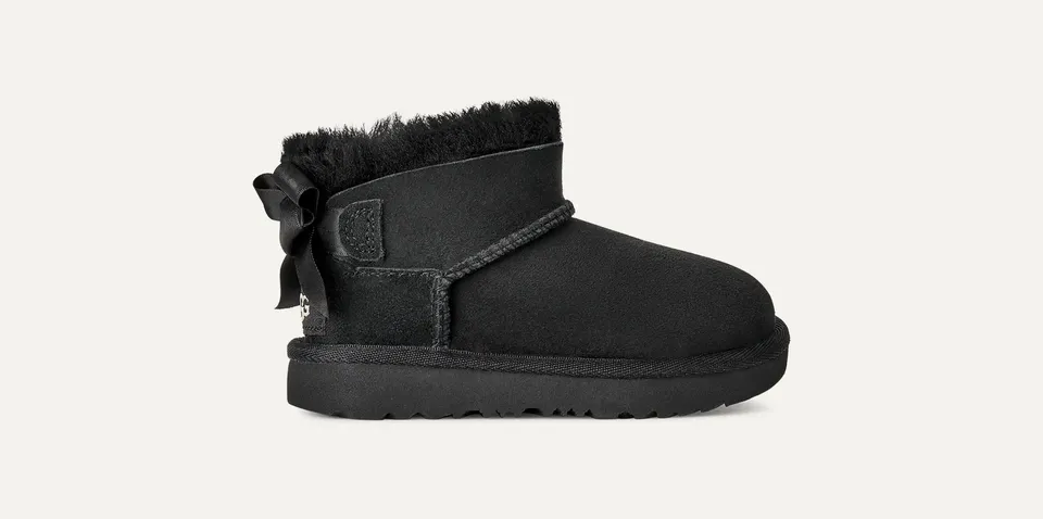 UGG Ultra Mini Bailey Bow 1185920T Scarponcino Bambina Nero