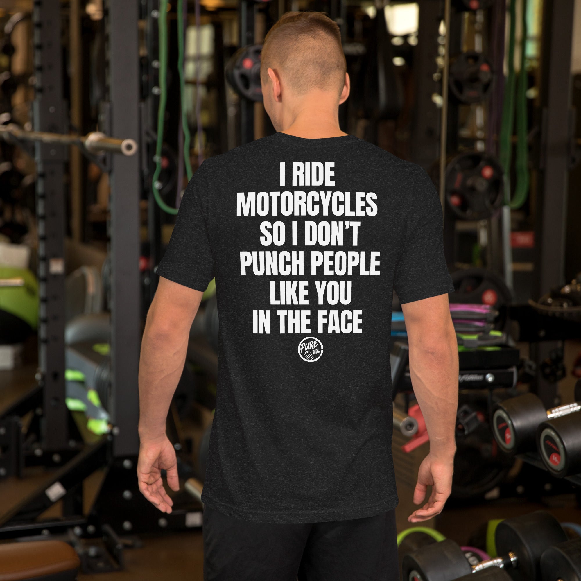 Pure Trash I ride motorcycles maglietta uomo cotone