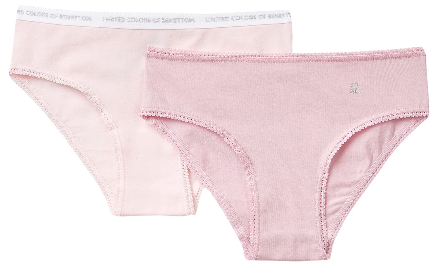 Benetton Set 2 Slip 3mc10s1bf Bambina Cotone