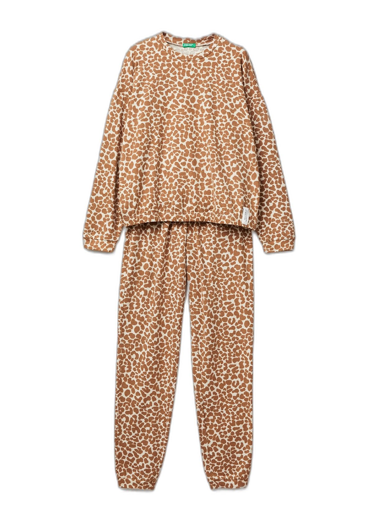 Benetton 32qh3p04e Set Pigiama Donna Maglia+Pantalone