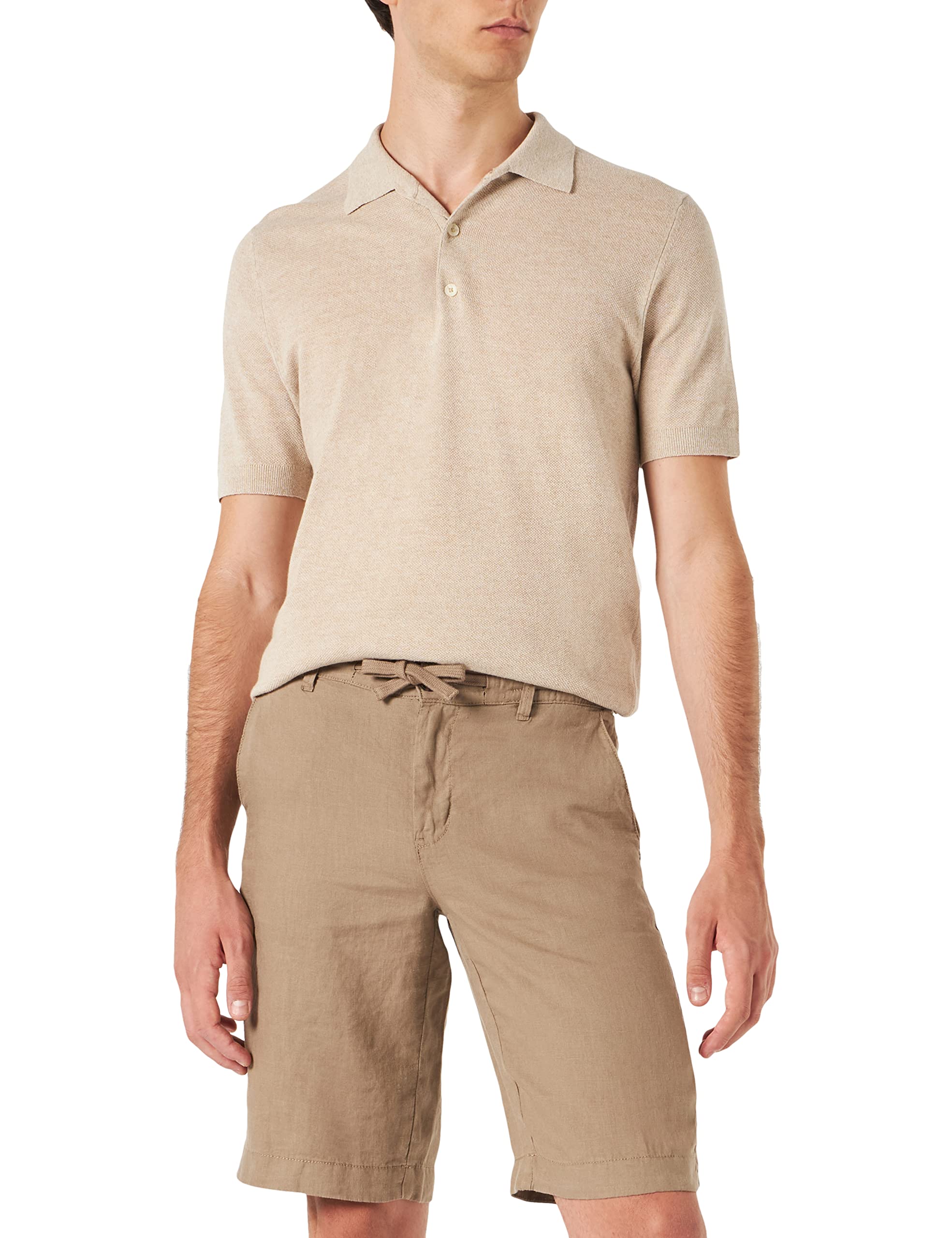 Benetton bermuda uomo lino elastico uso quotidiano