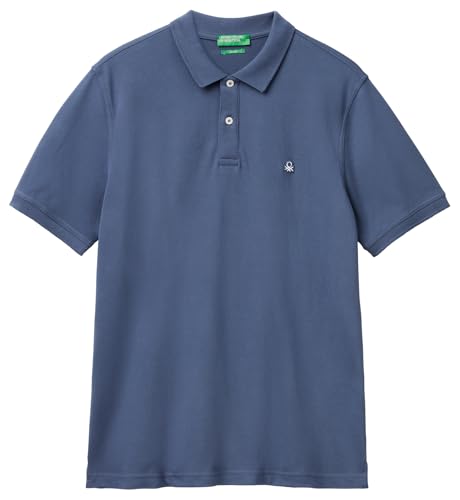 Benetton Polo Manica Corta Slim Patch Logo Cotone