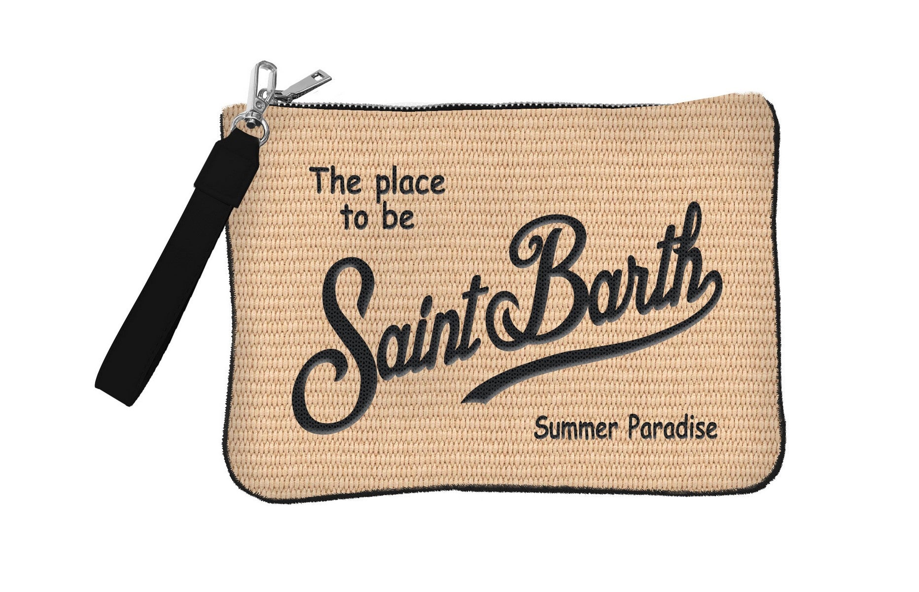 MC2 Saint Barth Parisienne Straw 00421L pochette paglia beige nero