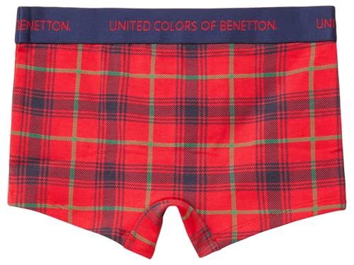 Benetton Boxer Cotone Elasticizzato Stampa Natalizia Allover