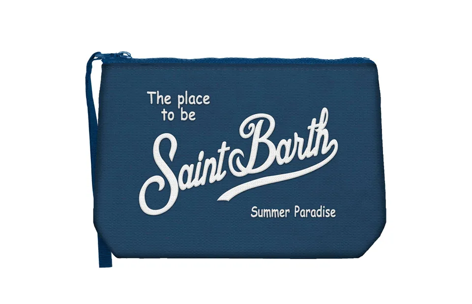 MC2 Saint Barth Aline Canvas Pochette Navy Cotone