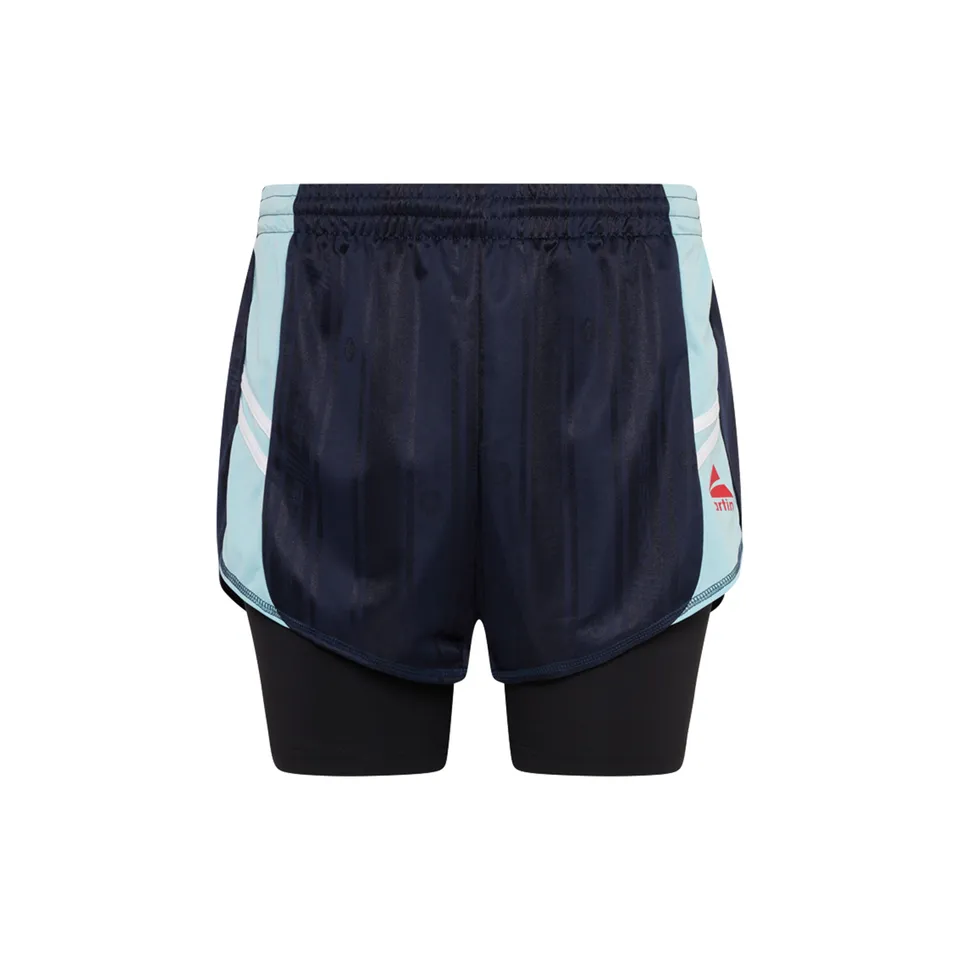 Martine Rose Double Football Short pantaloncini blue navy