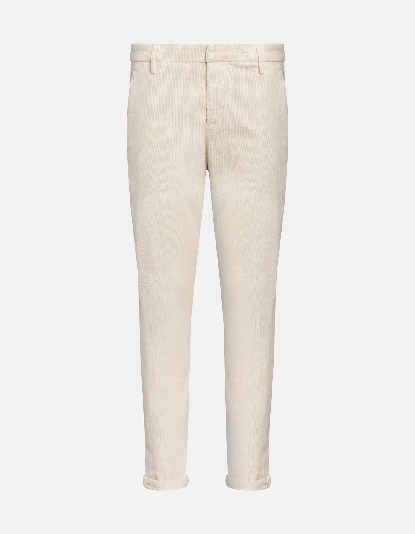 Dondup Gaubert UP235 VS0028U pantalone velluto avorio slim