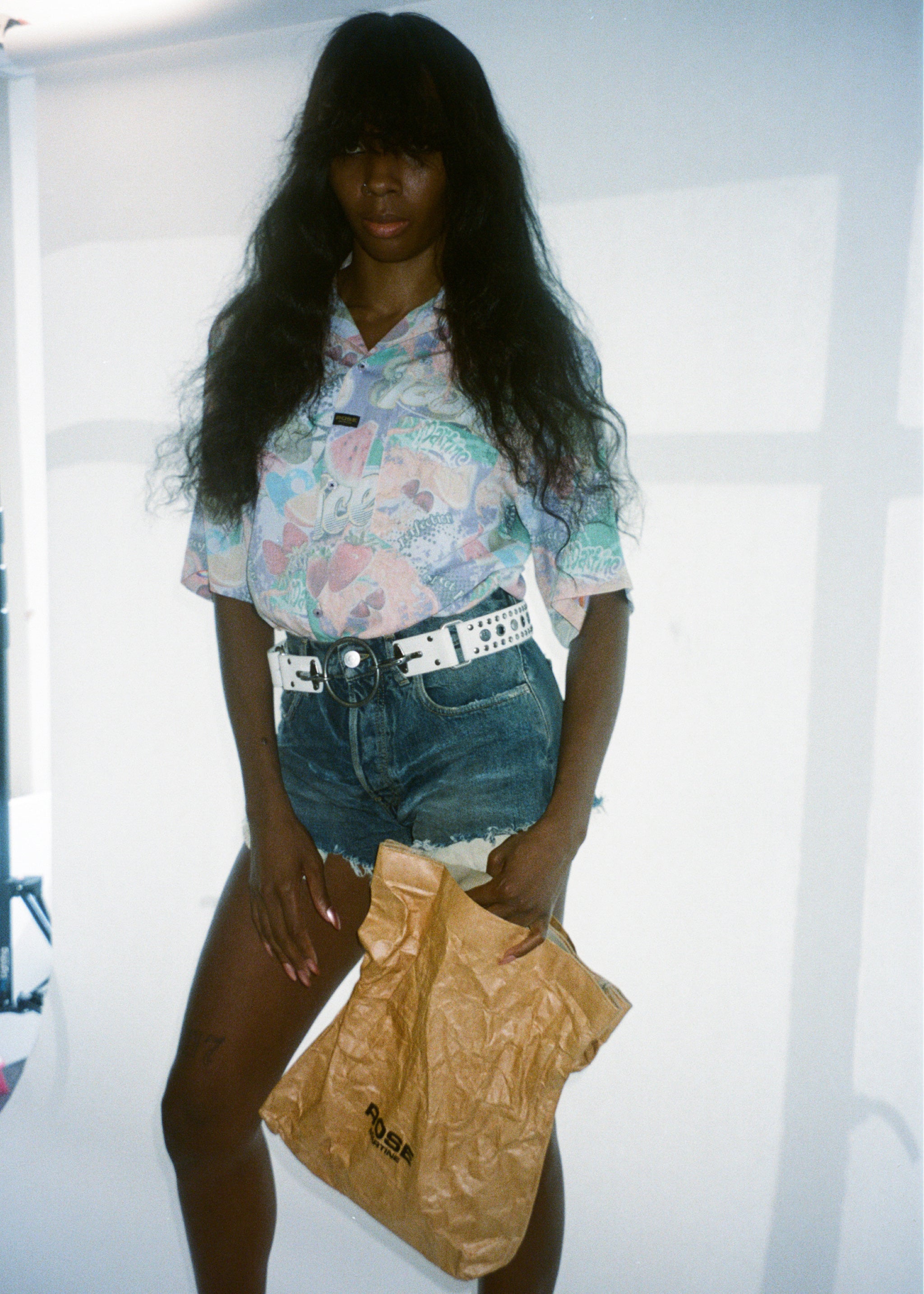 Martine Rose Boxy S/S Shirt camicia multicolor viscosa