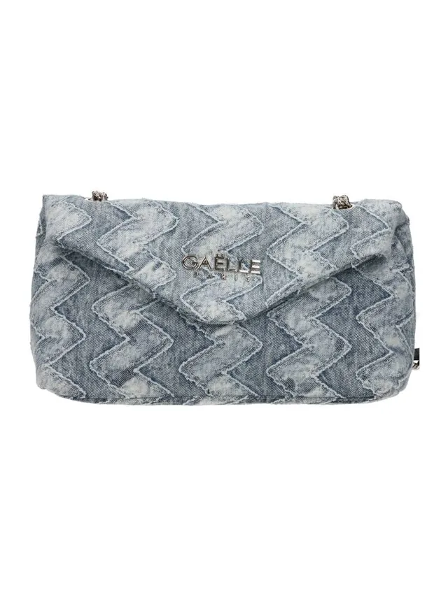 Gaelle Paris GAACW03103 Borsa Donna Blu Denim Tracolla Catena