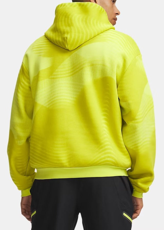 Under Armour Icon Fleece Printed Felpa Uomo Flash Light pile