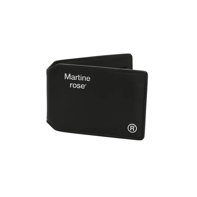 Martine Rose Oyster card wallet nero pelle 4 slot