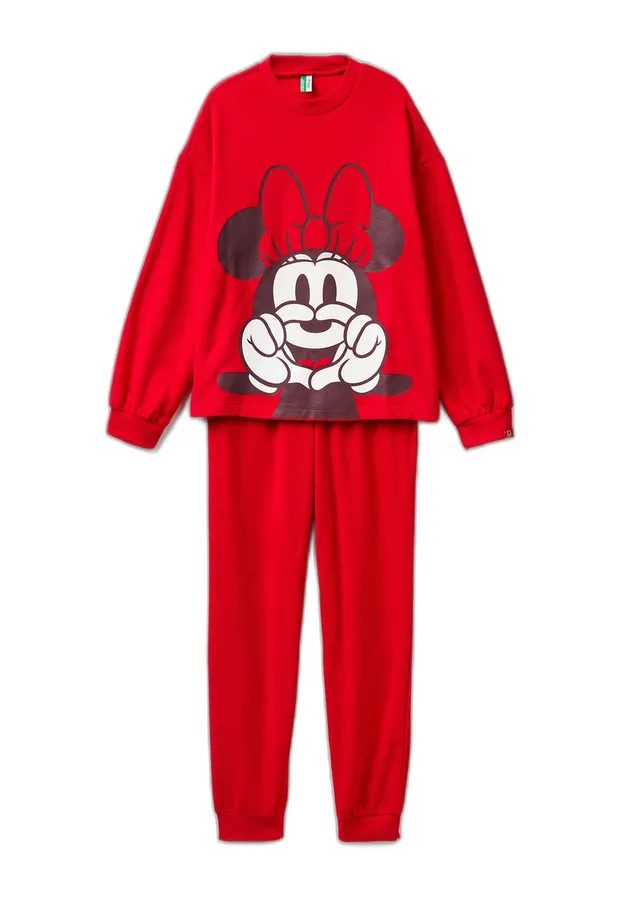 Benetton 3I473P04F Set Pigiama Donna XXS Pile Disney