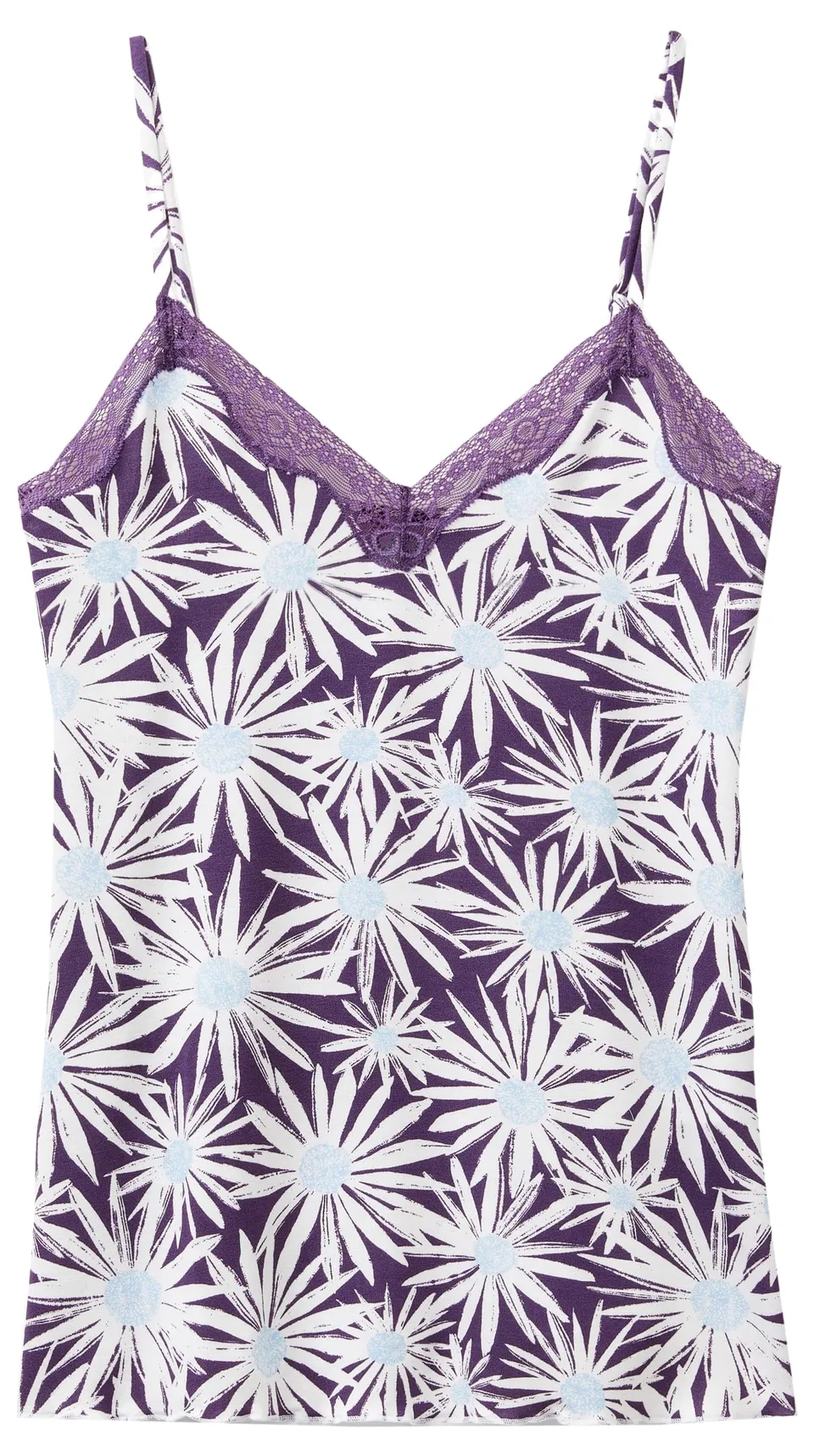 Benetton 3JWV3H009 canottiera donna XXS viscosa pizzo