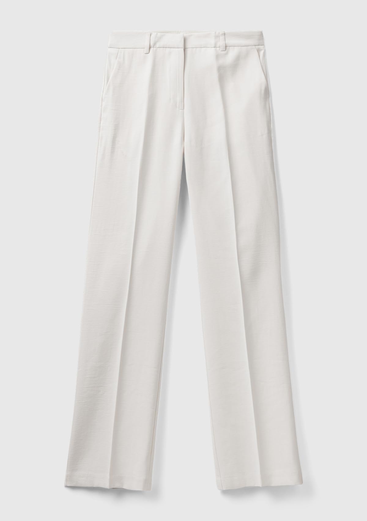 Benetton 4YFWDF05R Pantaloni Donna Panna 36 Viscosa