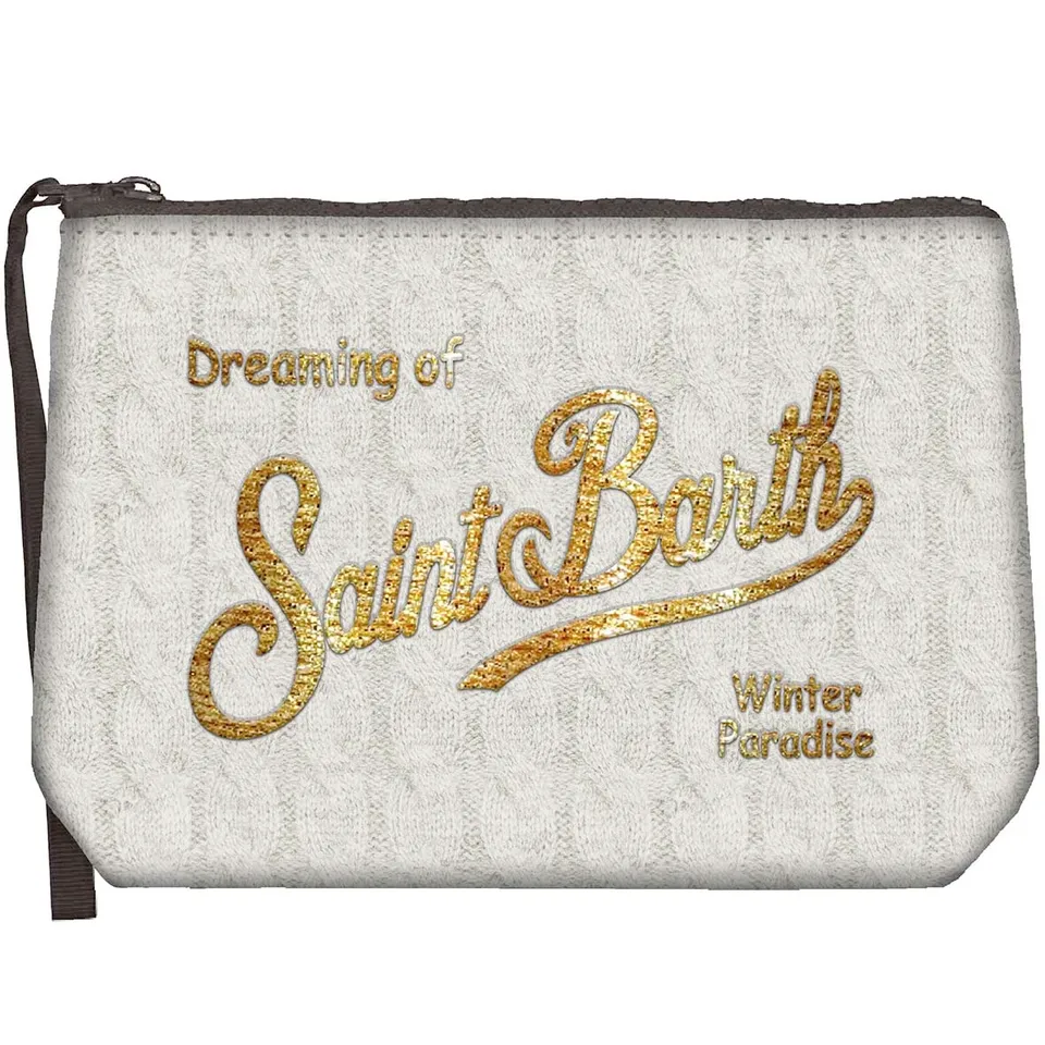 MC2 Saint Barth Aline Tricot pochette panna oro tricot