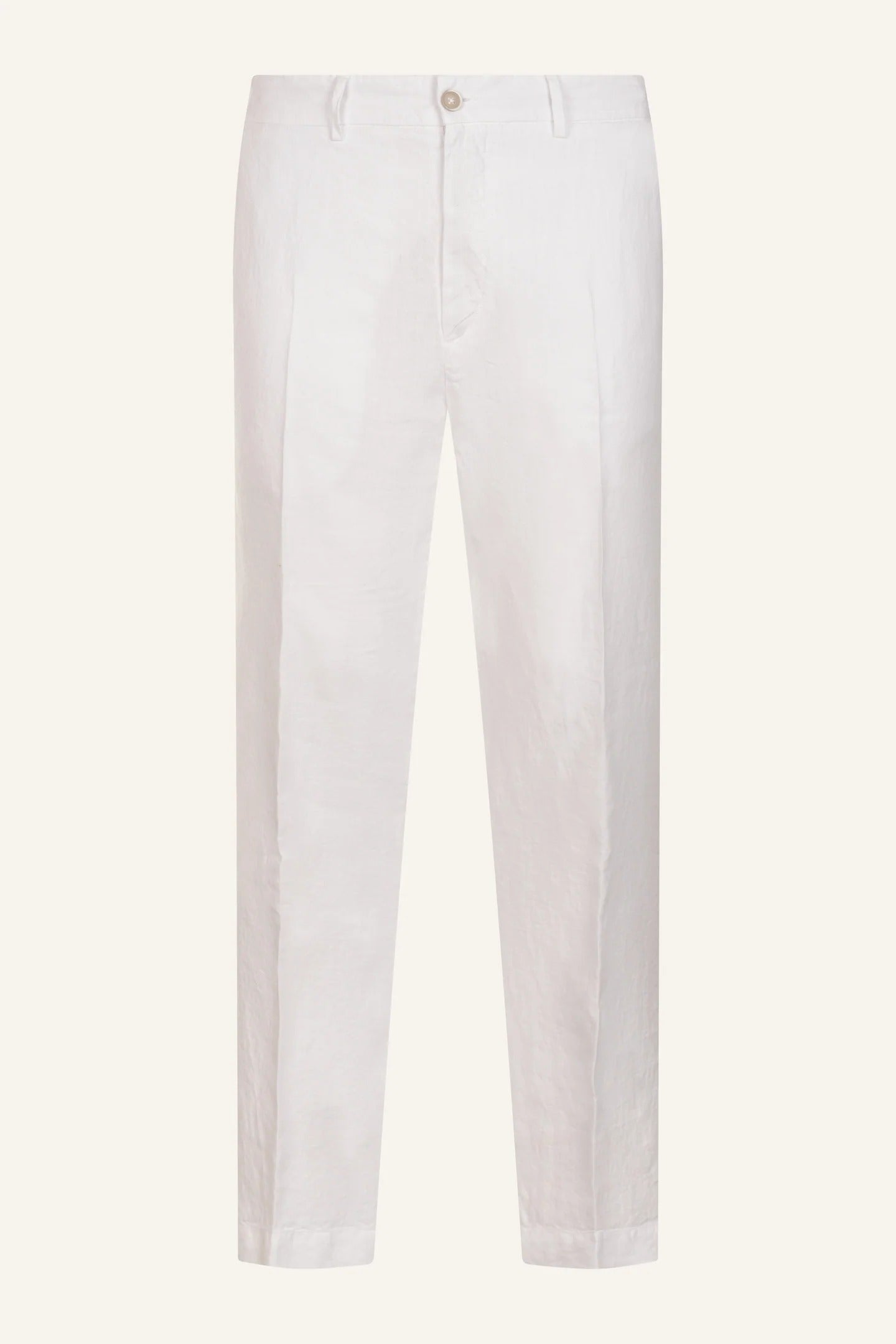 120% Lino 33ALIM2411 Pantalone Chino Bianco puro lino