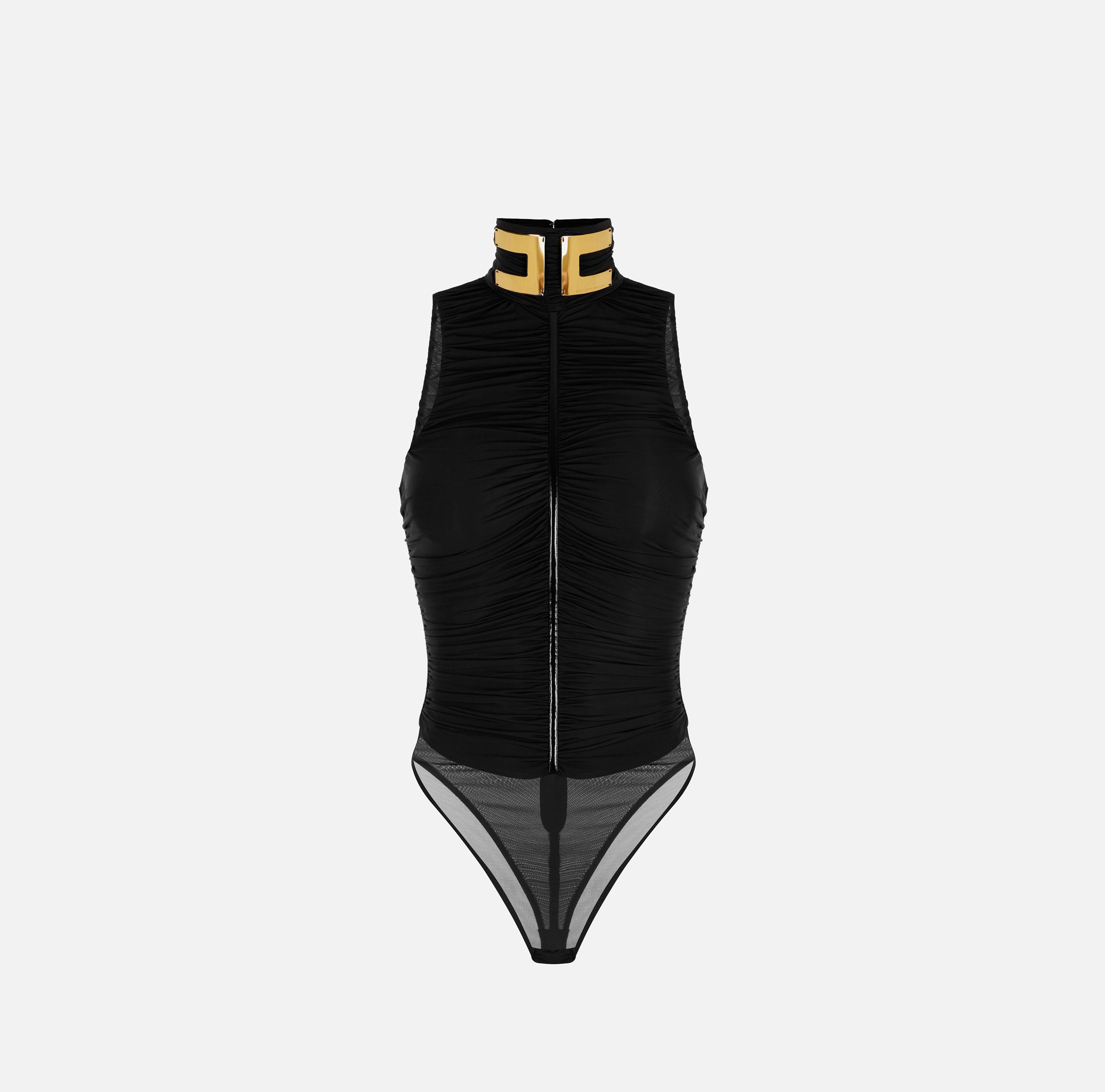 Elisabetta Franchi BO05267E2 Body Donna Nero Viscosa