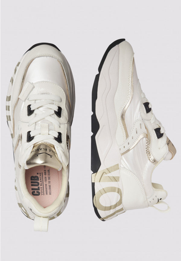 Voile Blanche Club 105 sneaker donna bianco platino suede