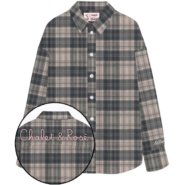 MC2 Saint Barth Gigy Flannel camicia tartan rosa flanella