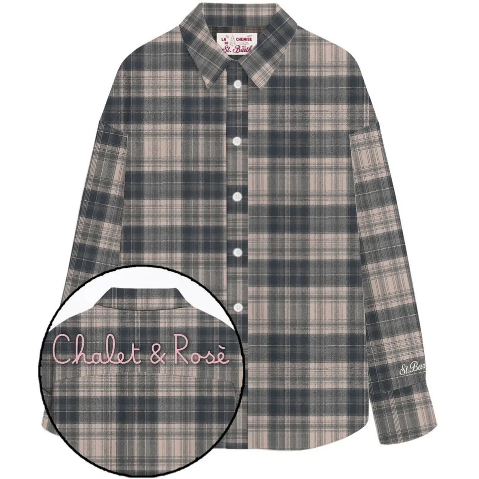 MC2 Saint Barth Gigy Flannel camicia tartan rosa flanella