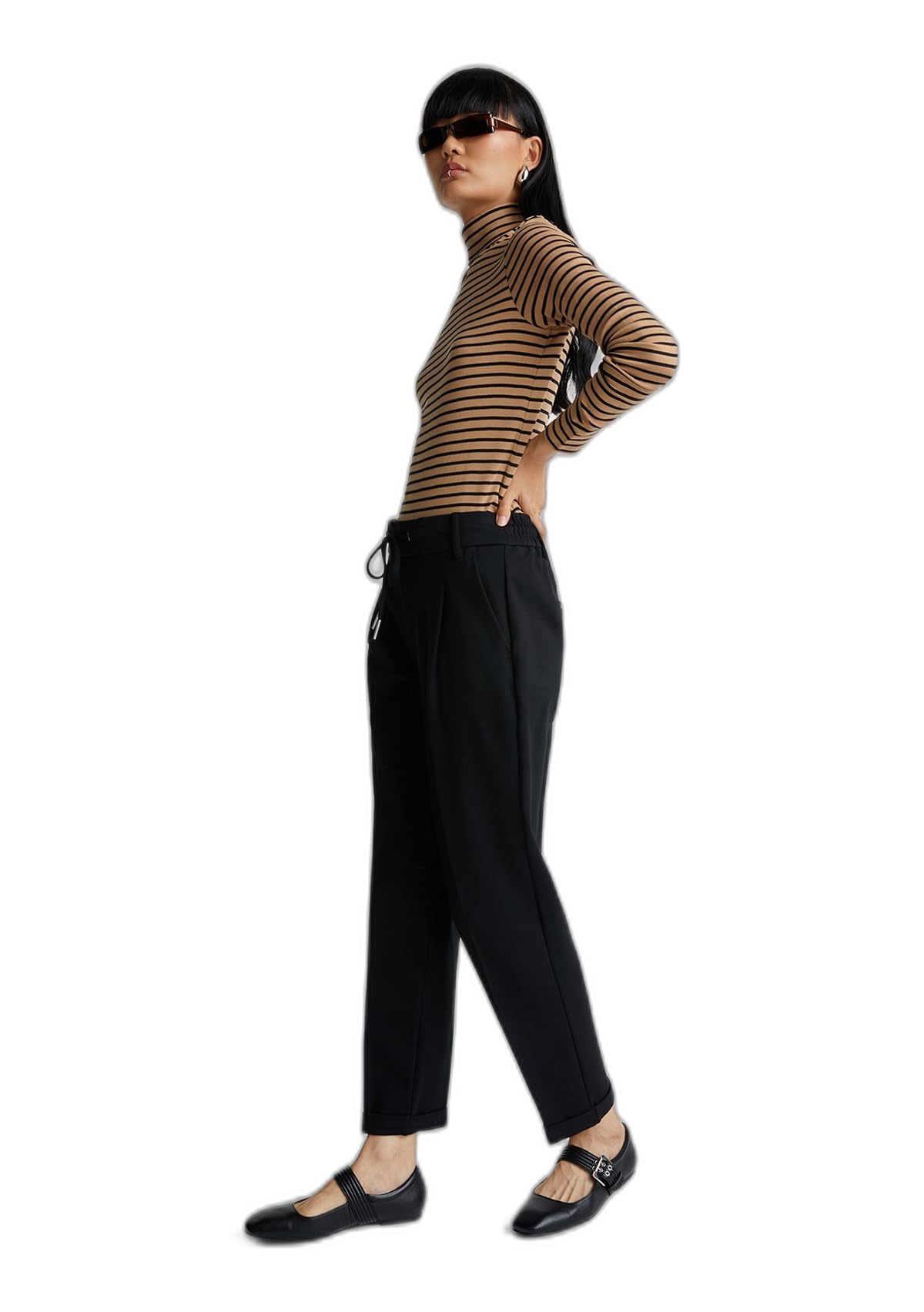 Benetton Pantaloni Donna jogger viscosa Blu Notte 016