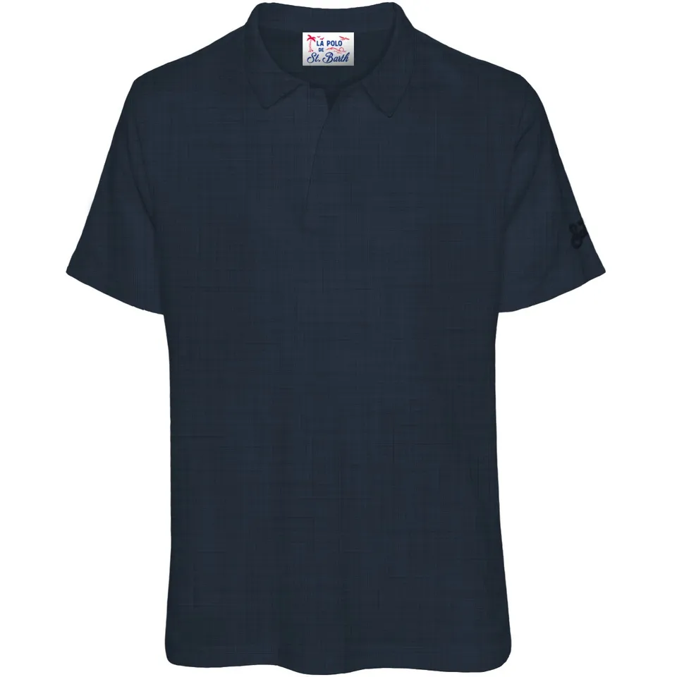 MC2 Saint Barth Fraser polo uomo navy lino