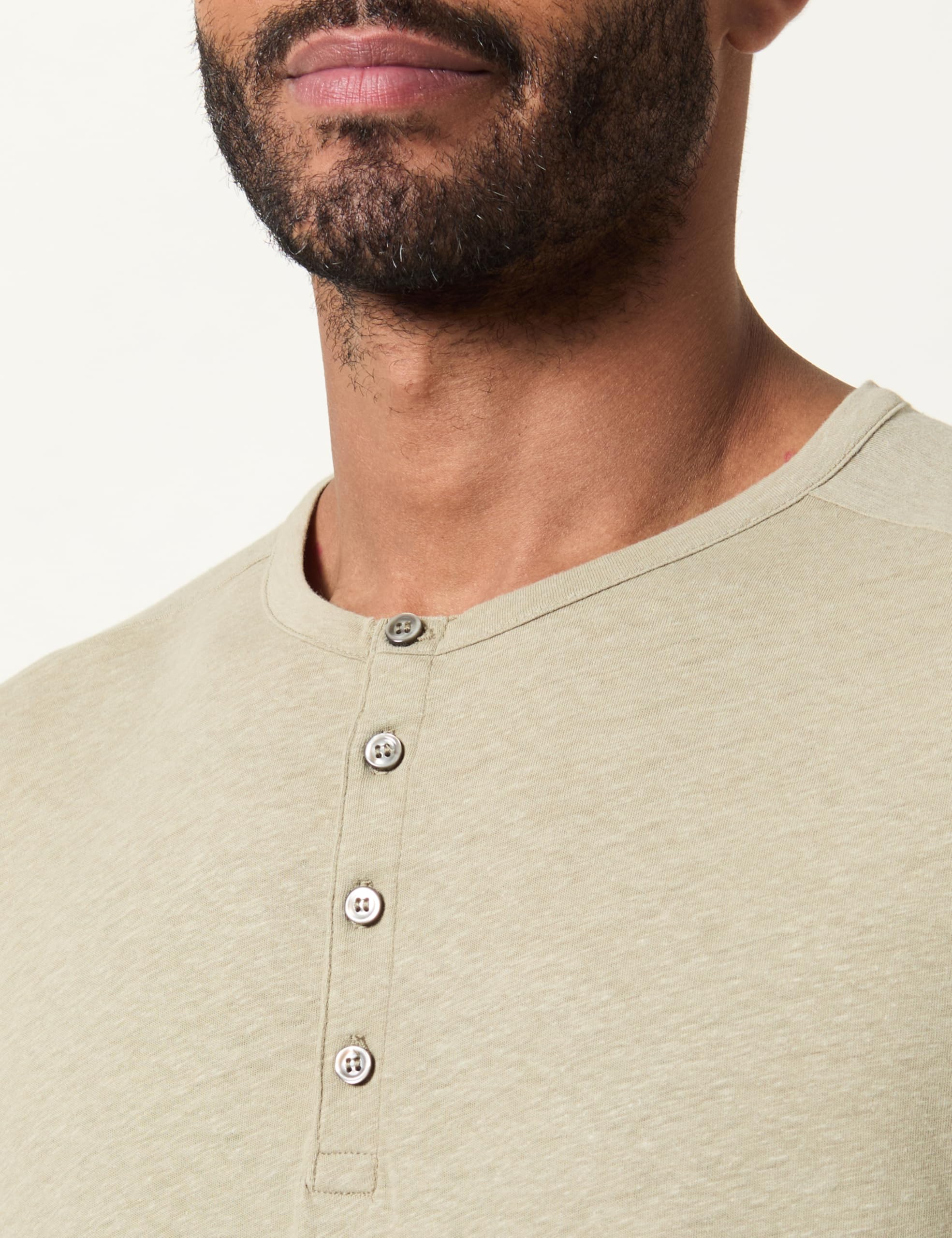 Benetton Serafino T-Shirt Maglietta Misto Lino Relax