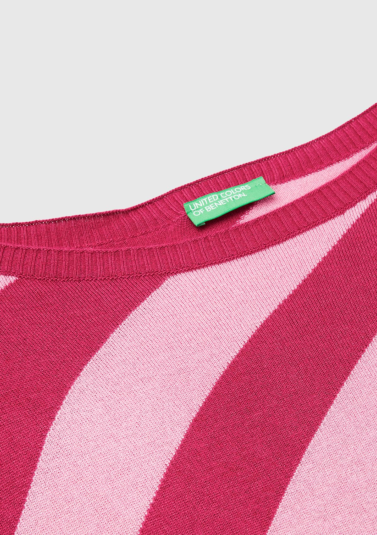 Benetton Maglieria Maglia Barchetta Rasata Misto Lana Leggera