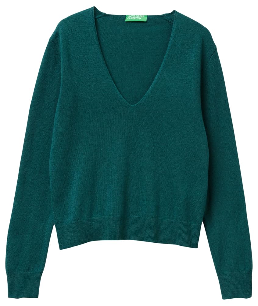 Benetton Maglia 1002d401y Maglione Donna Scollo V