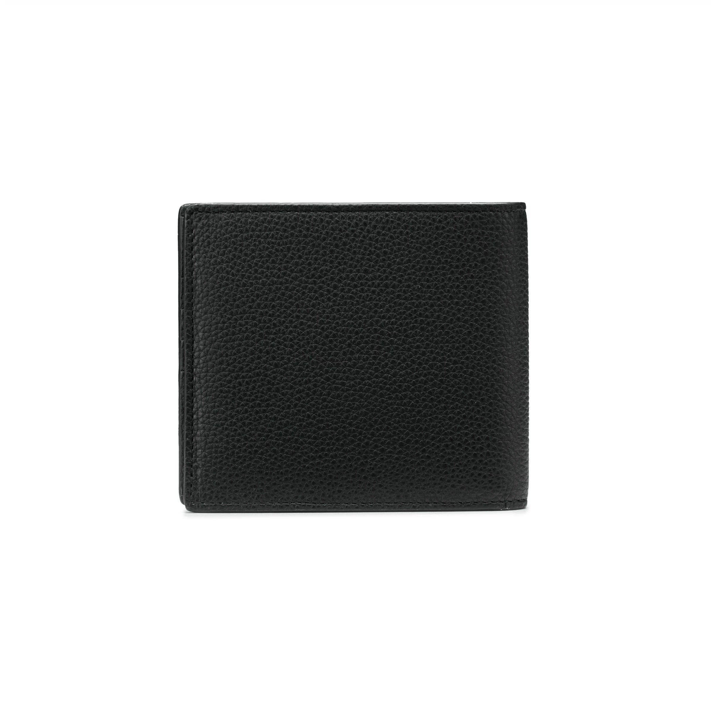 Santoni UFPPA2375FOA portafoglio uomo nero fumo pelle