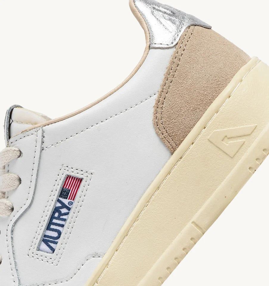 Autry Medalist Low AULW-LS74 sneakers donna bianco beige pelle