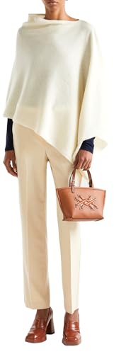Benetton Mantella Donna 100% Lana Shetland Filato Italiano