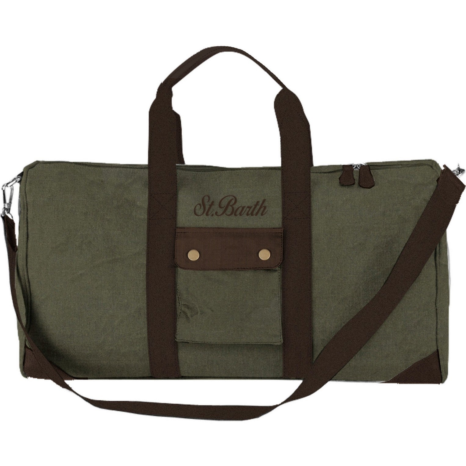 MC2 Saint Barth Jetleg Wax Borsone Militare Marrone