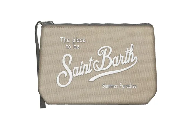 MC2 Saint Barth Aline Canvas pochette Beige cotone