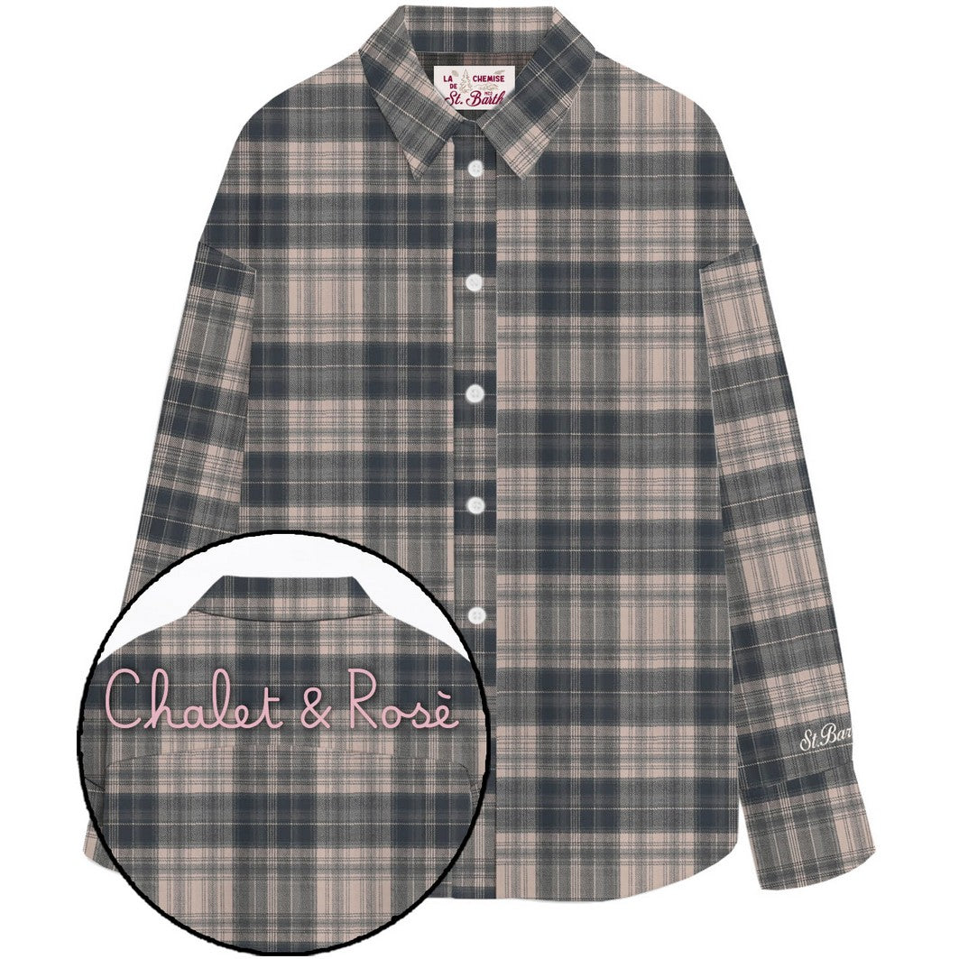 MC2 Saint Barth Gigy Flannel camicia tartan rosa flanella