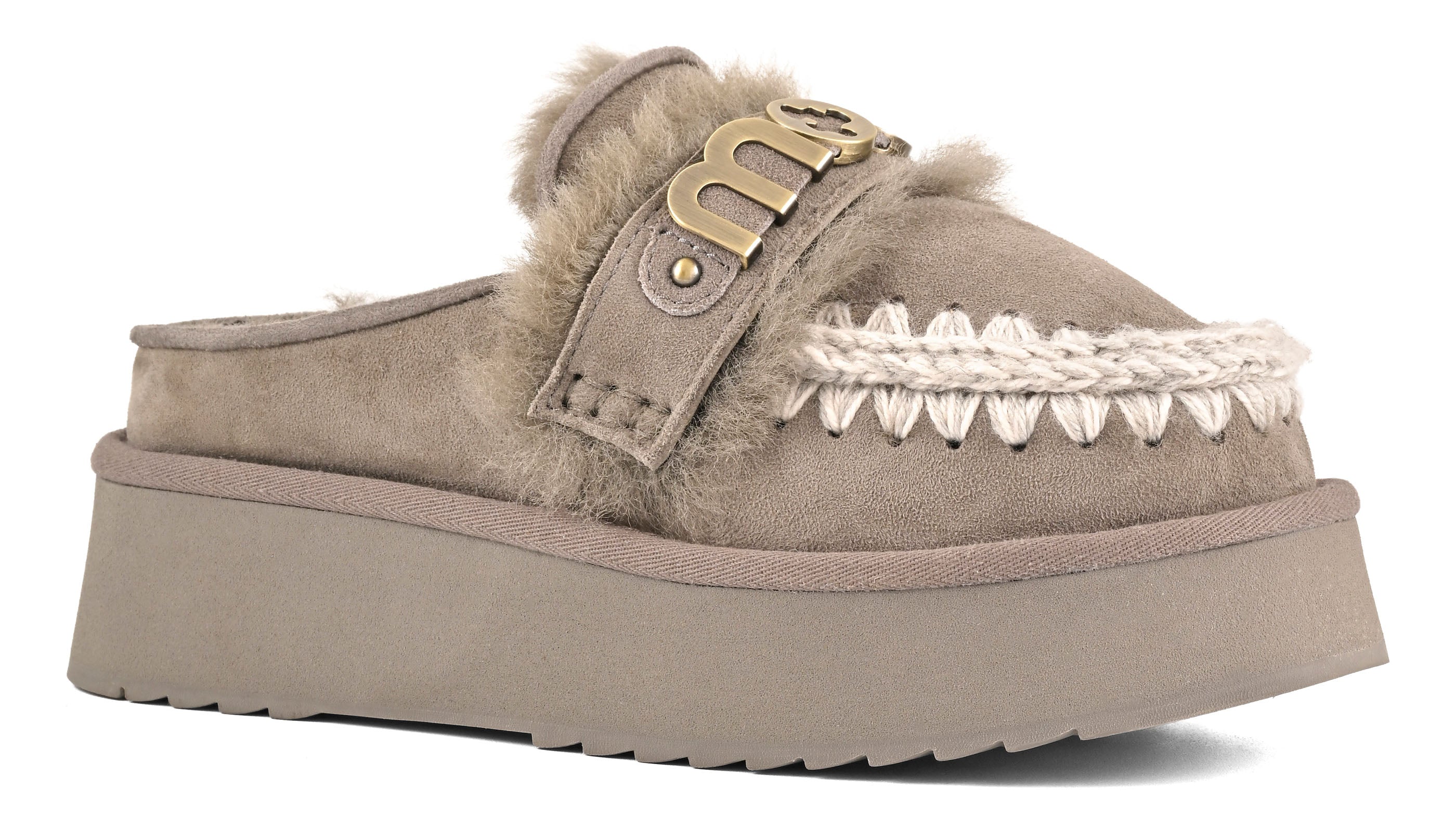 Mou Platform Clog FW681006A ciabatta donna new grey