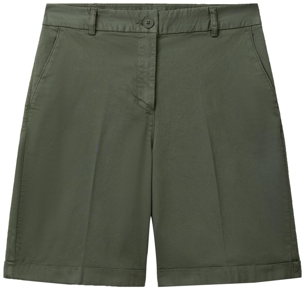Benetton 4CDRD901W Bermuda Donna Verde 36 Cotone