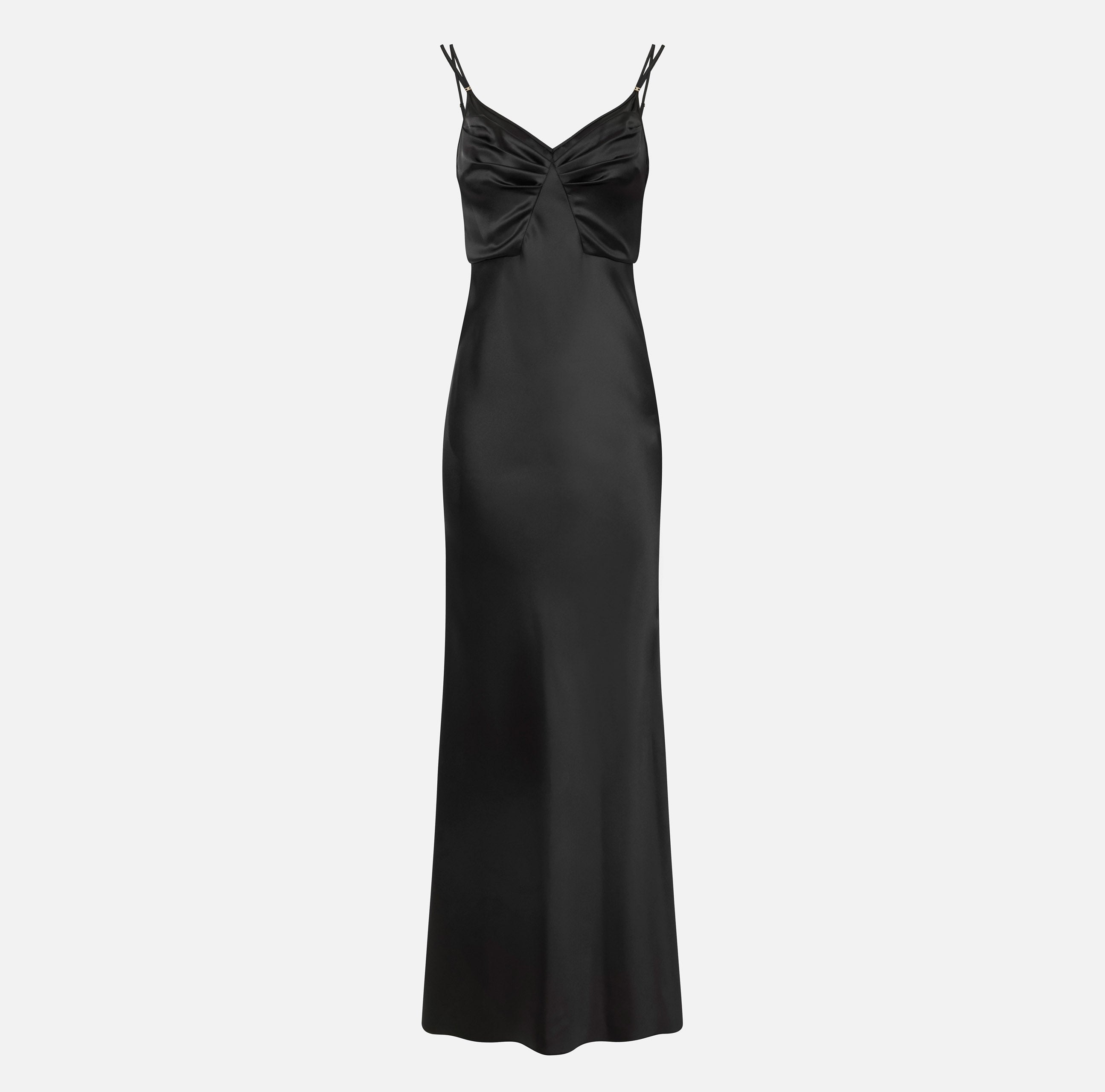 Elisabetta Franchi ABR3362E2 abito nero raso sirena