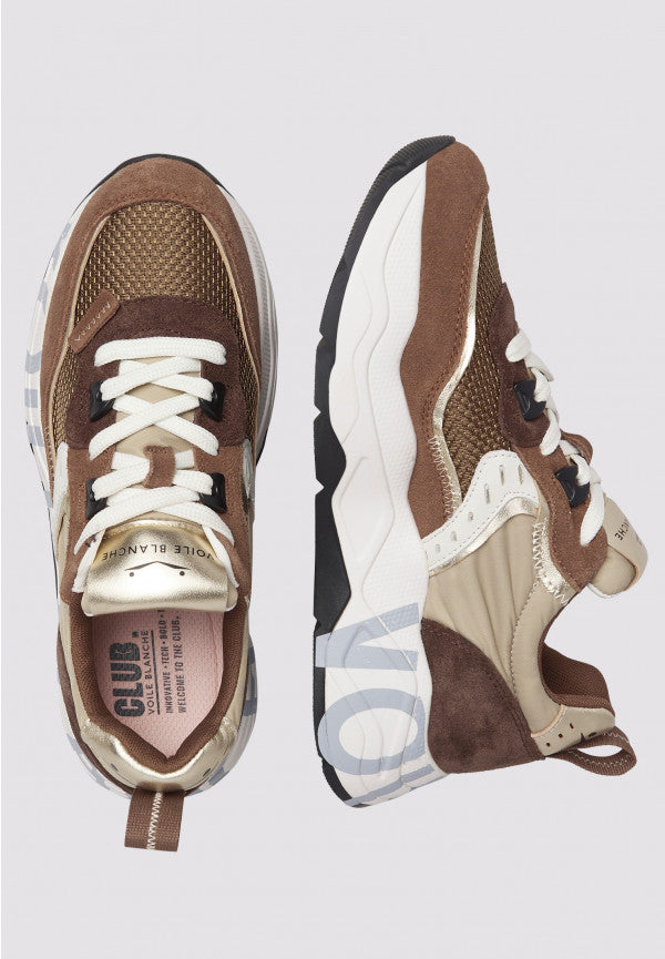 Voile Blanche 201747523 Sneakers Donna Cocoa Beige Mesh