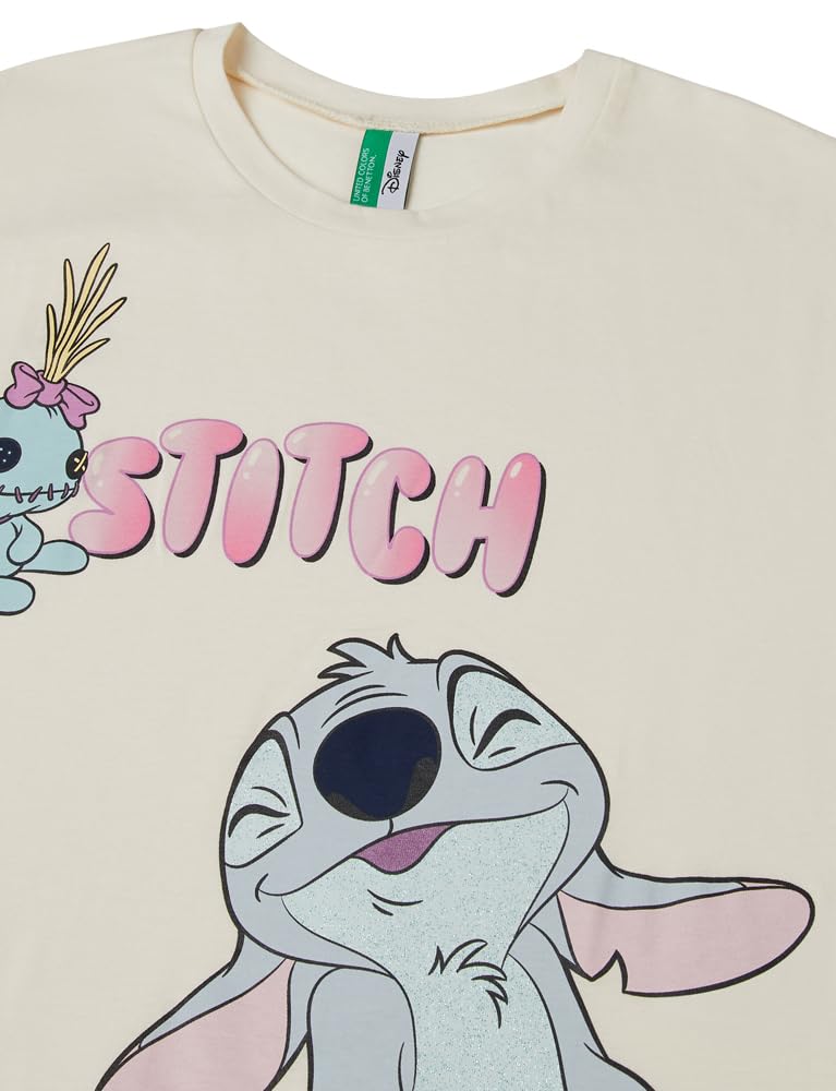 Benetton Camicia da Notte Bambina Lilo&Stitch Cotone XS