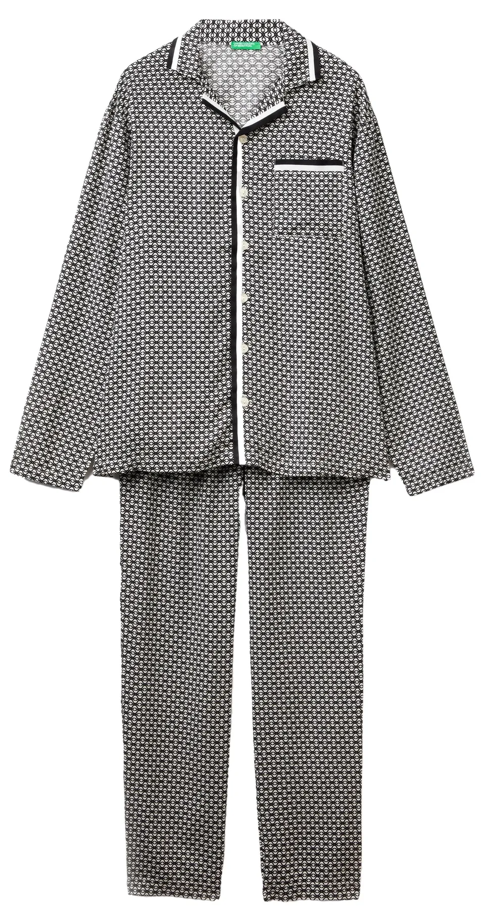 Benetton Intimo e Pigiami Set Pigiama Uomo S viscosa allover