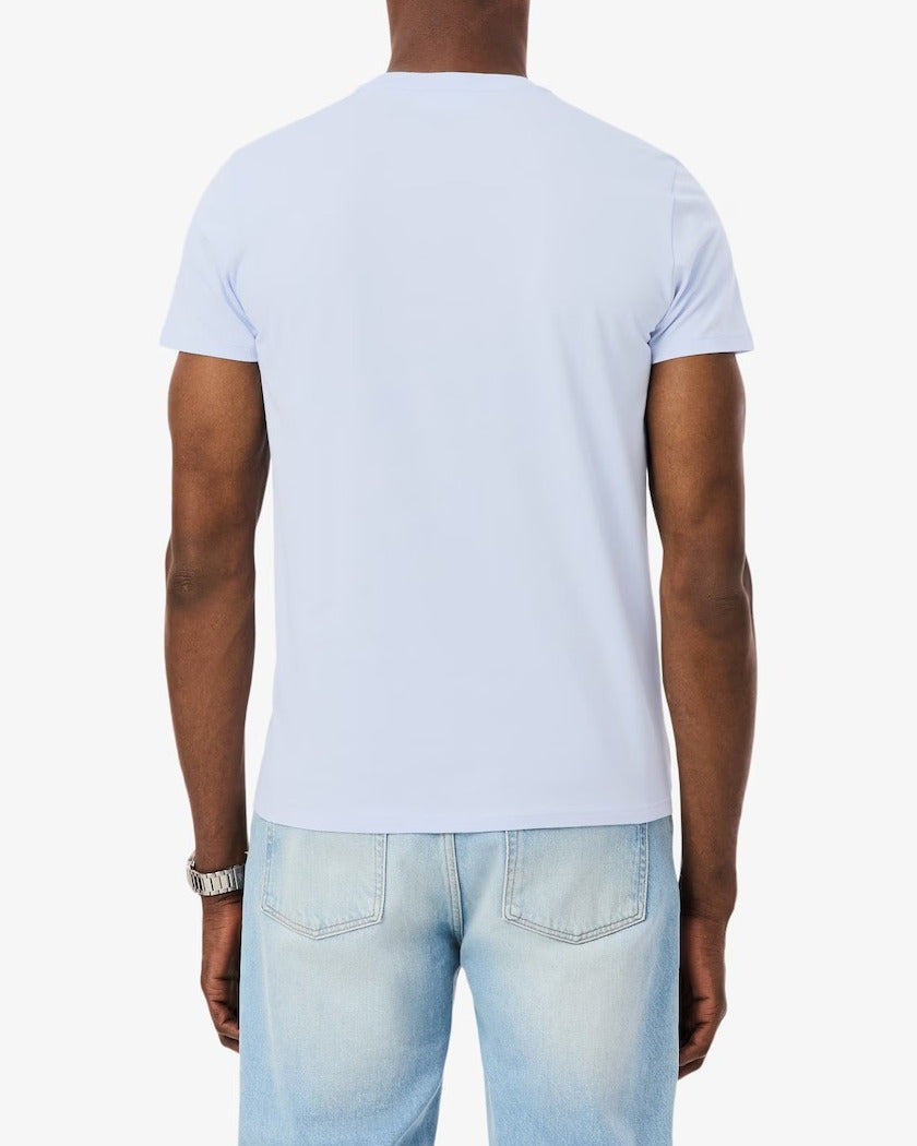 Lacoste TH6709 T-Shirt Uomo Blu Chiaro Cotone Pima