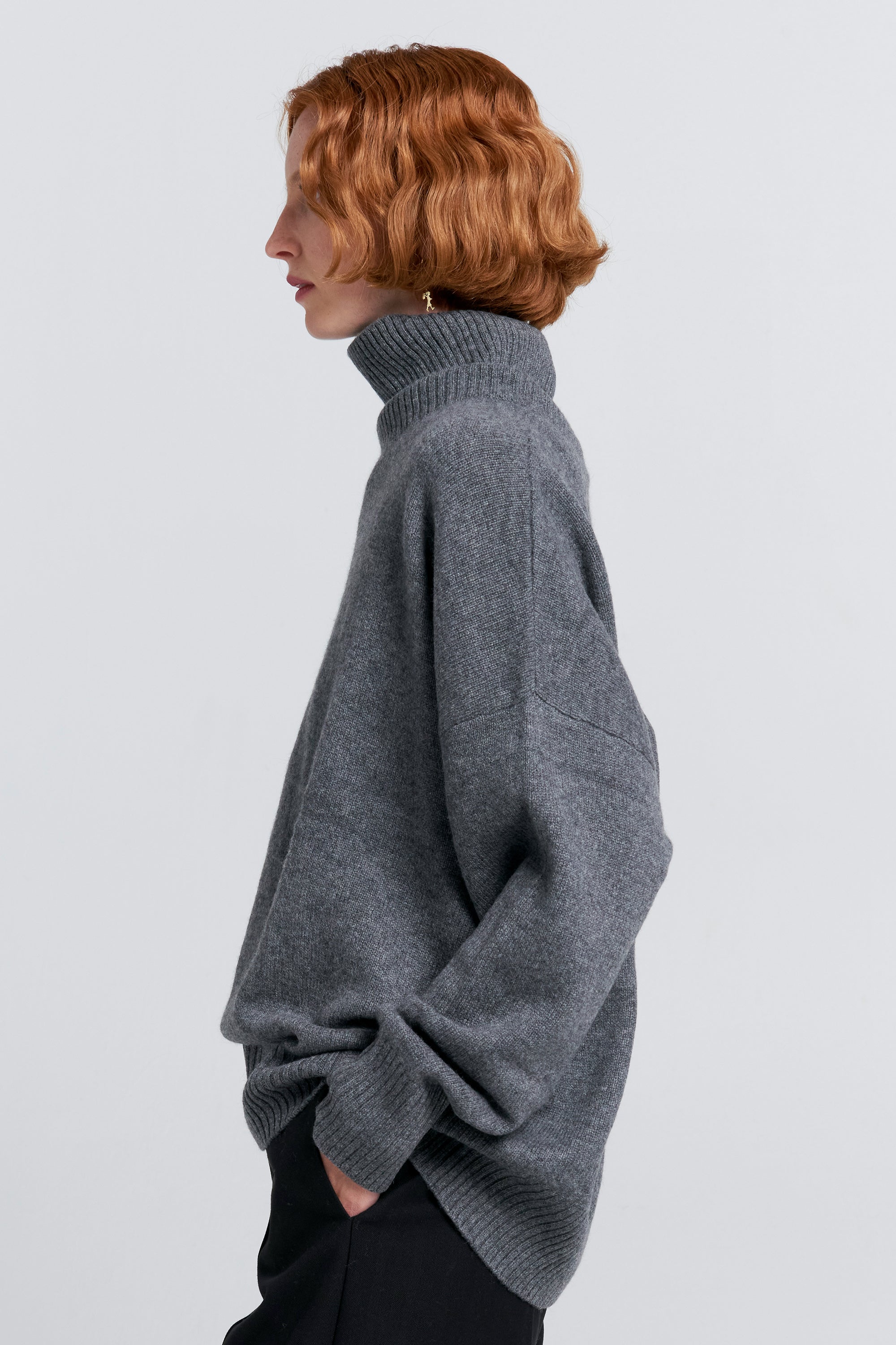 Karen Walker Carmen maglione cashmere charcoal marle