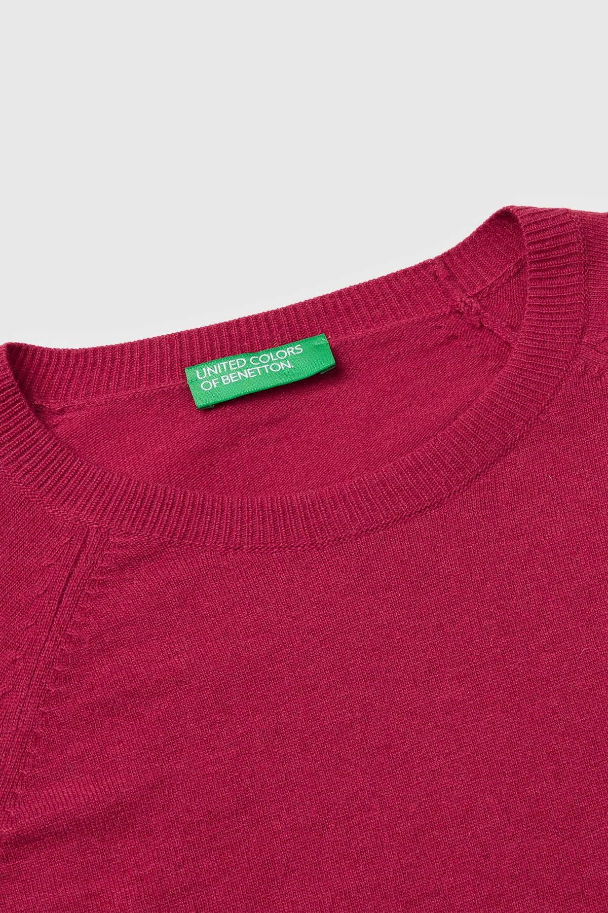 Benetton Maglieria Maglione Donna Girocollo Raglan Lana
