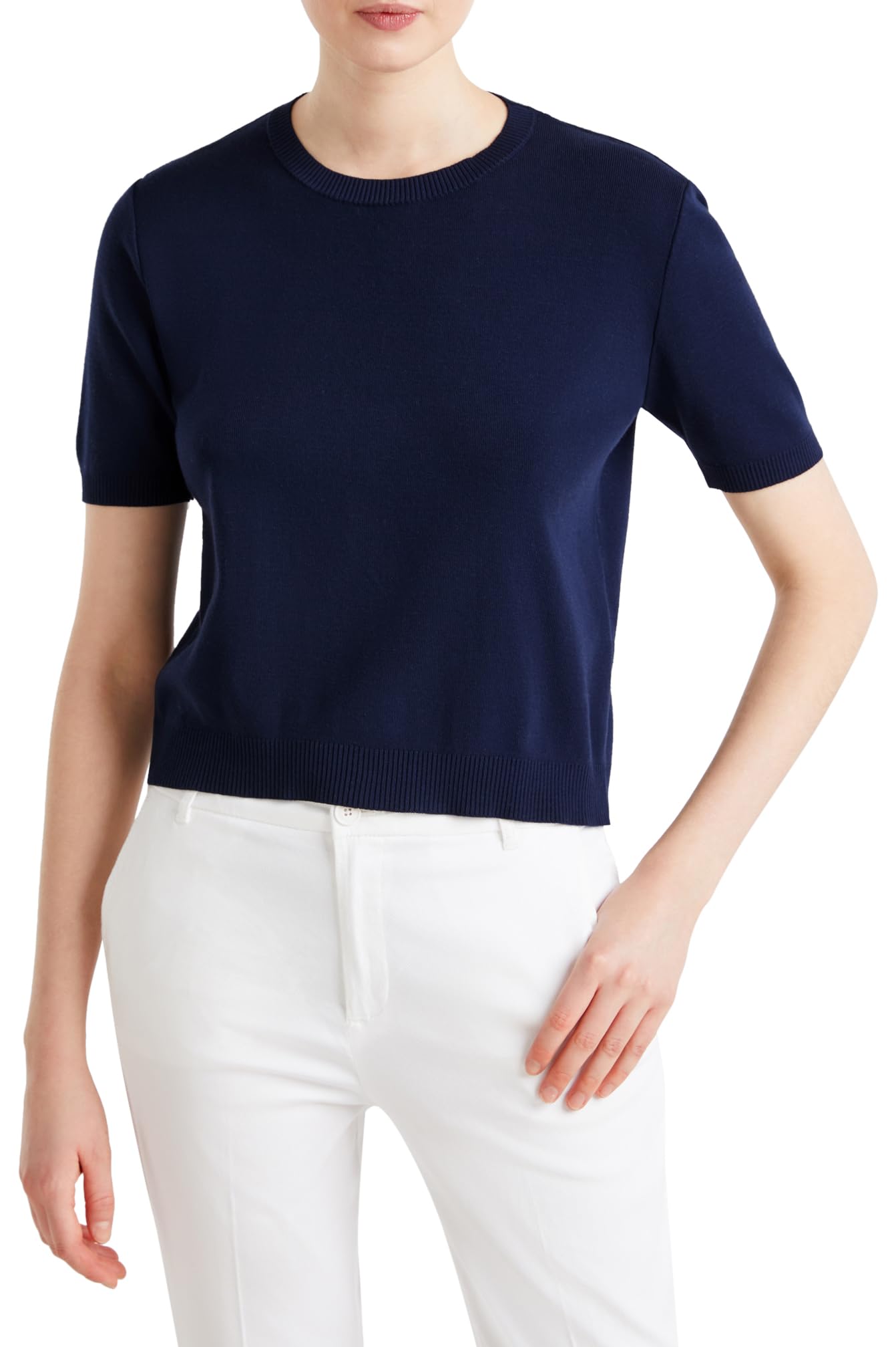 Benetton Maglia 1091d10d5 Maglione Donna Manica Corta