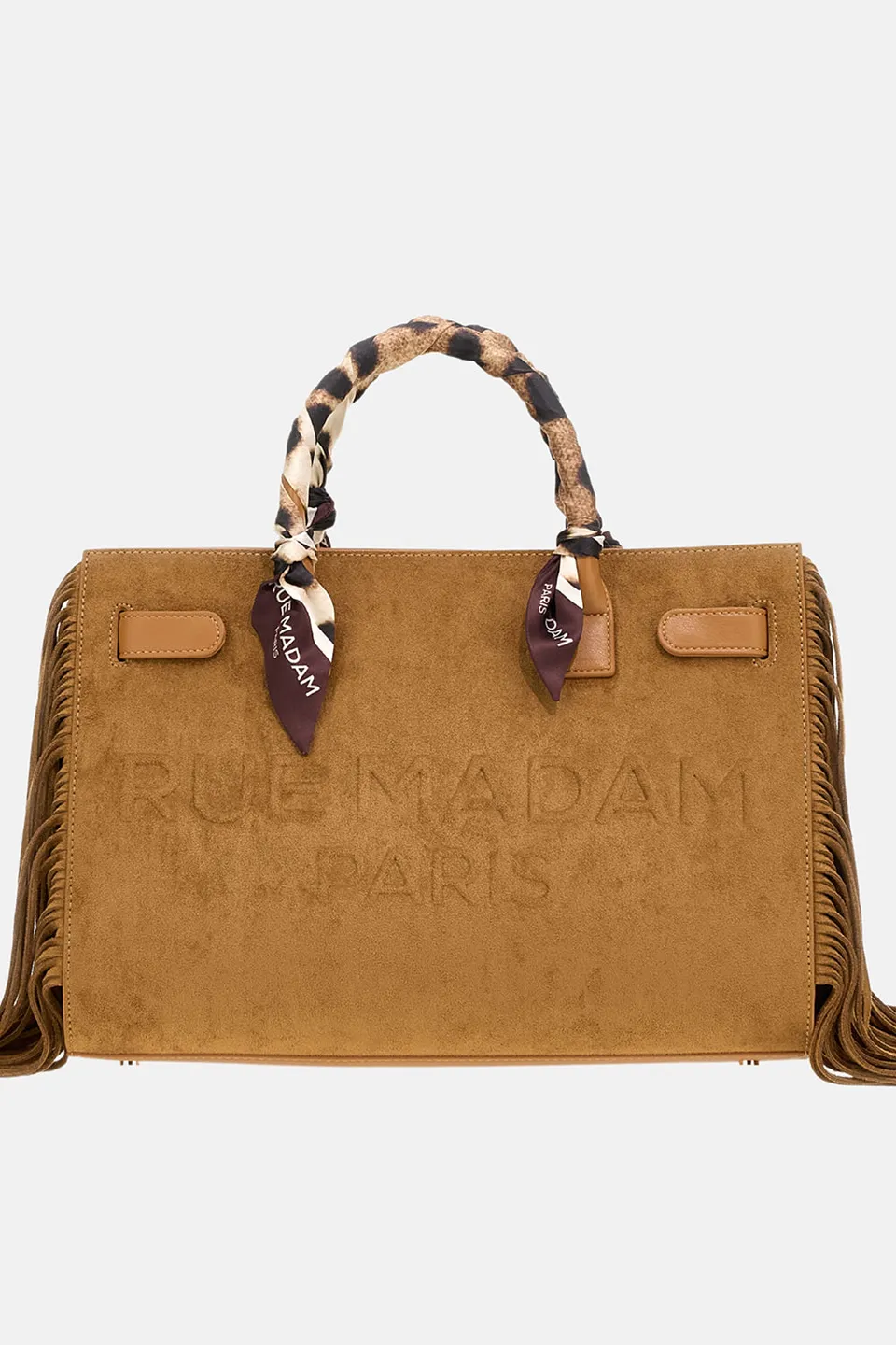 Rue Madam 1587 Canyon Tote Fringes Borsa Cognac Ecosuede