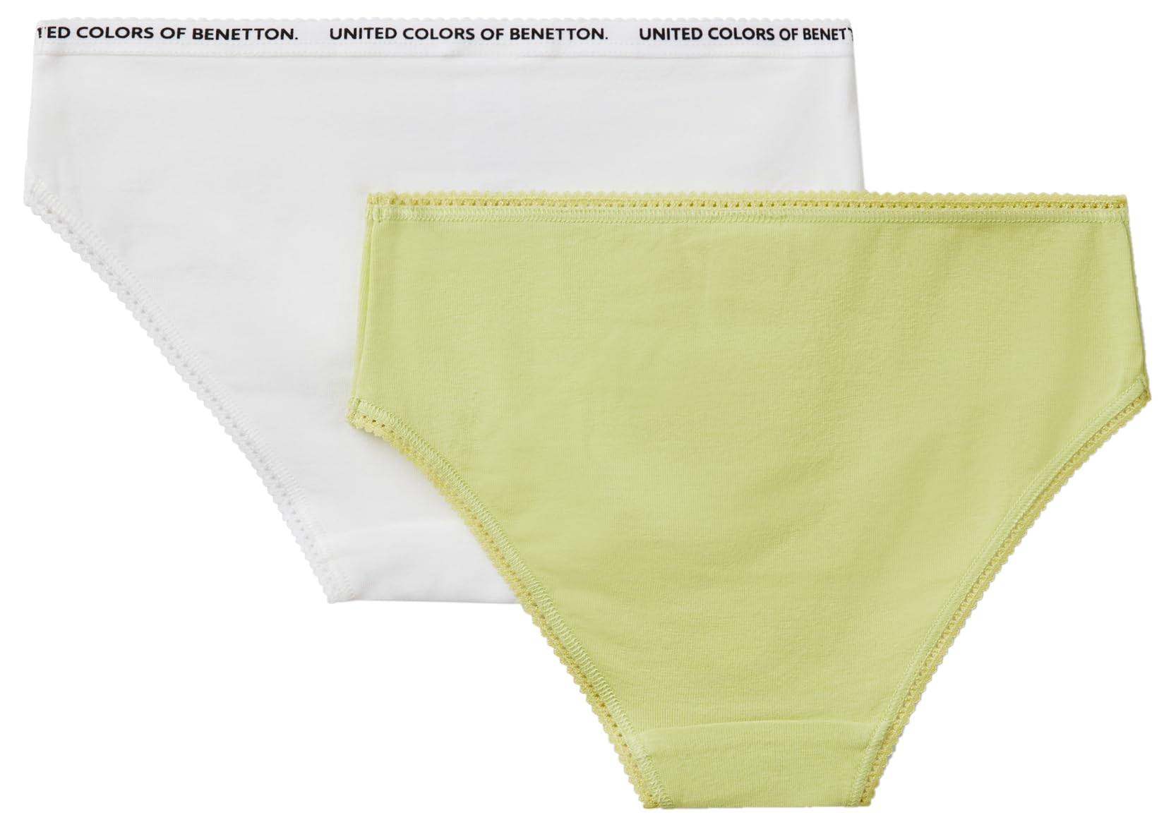 Benetton Intimo Set 2 Slip Bambina 104 Cotone Logo